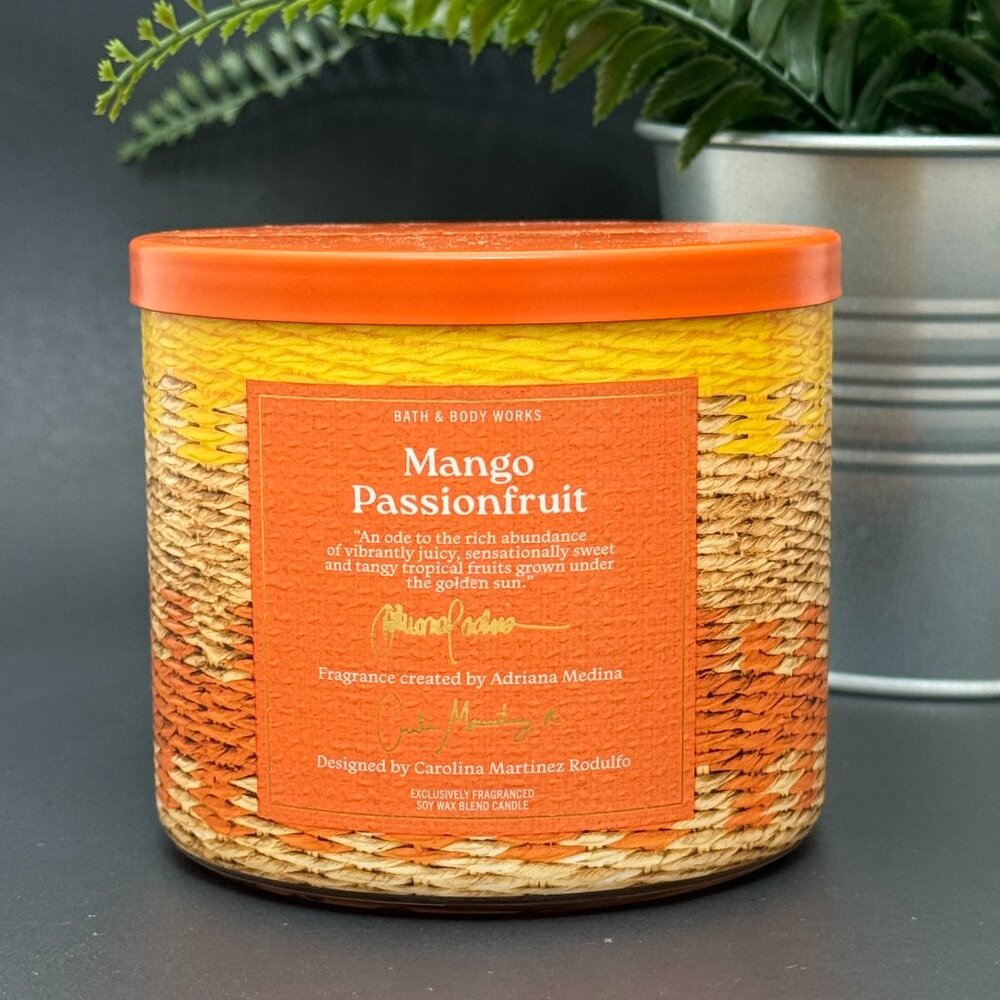 BBW Mango Passionfruit Bath & Body Works 3 Wick Candle
